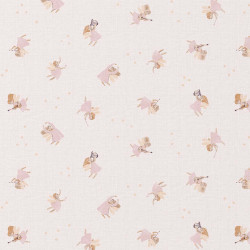Algodón estampado AURORE3 Rubor / Rosa